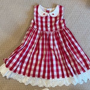 Red and White Check Dress